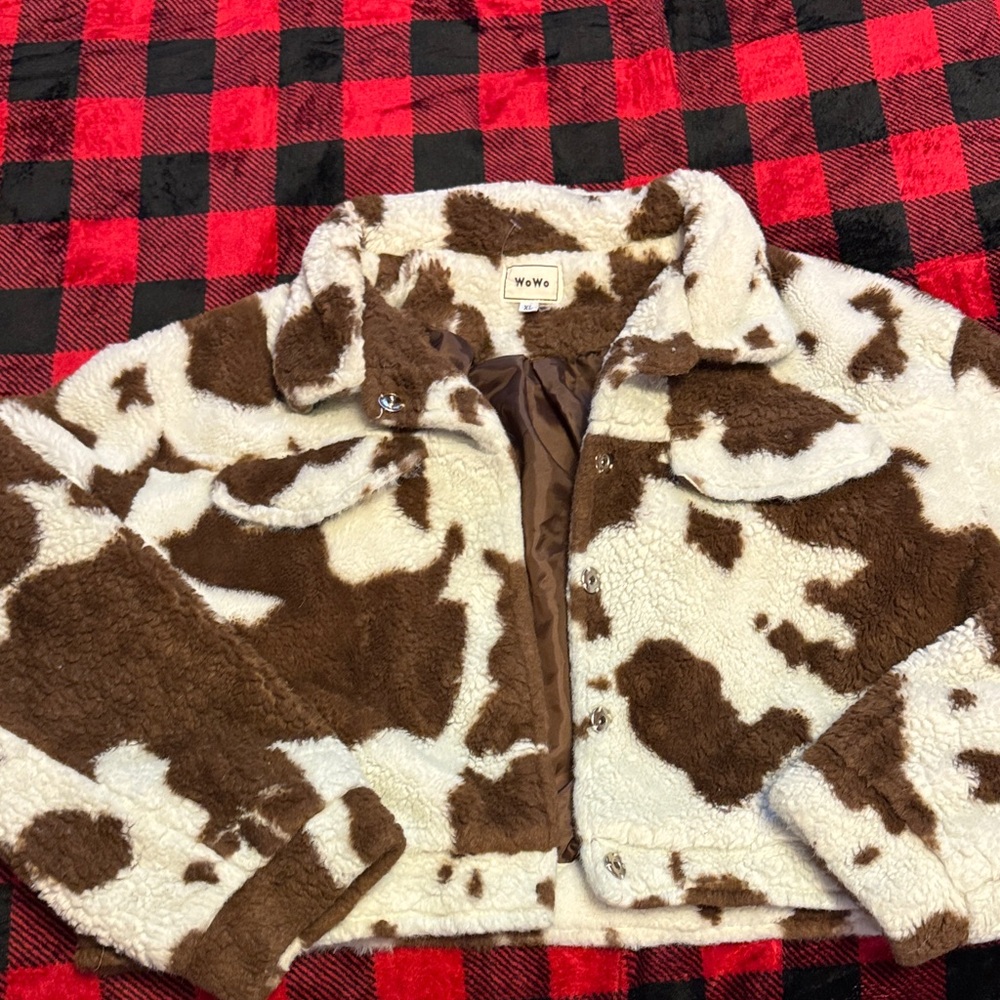 Cow Print Cropped Jakcet